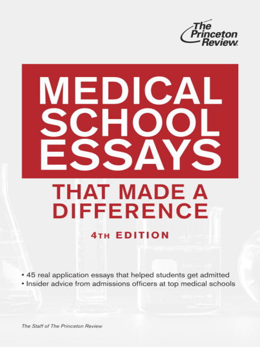 Title details for Medical School Essays That Made a Difference by Princeton Review - Wait list